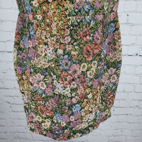 Urban Outfitters Multicolor Woven Floral Strappy Stretch Mini Dress Medium M - Picture 7 of 11